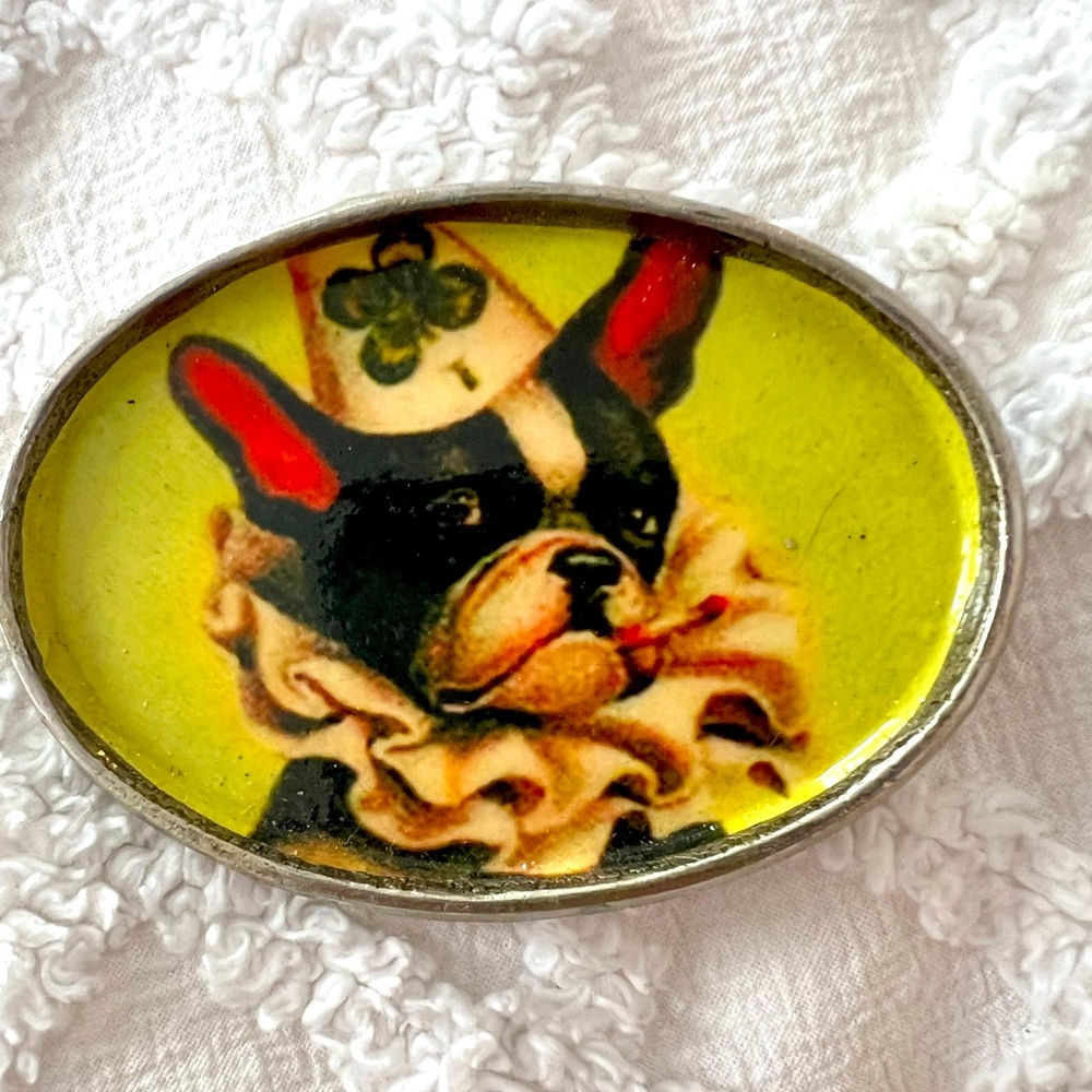 Vintage inspired Boston Terrier belt buckle. For the true BT fan.
